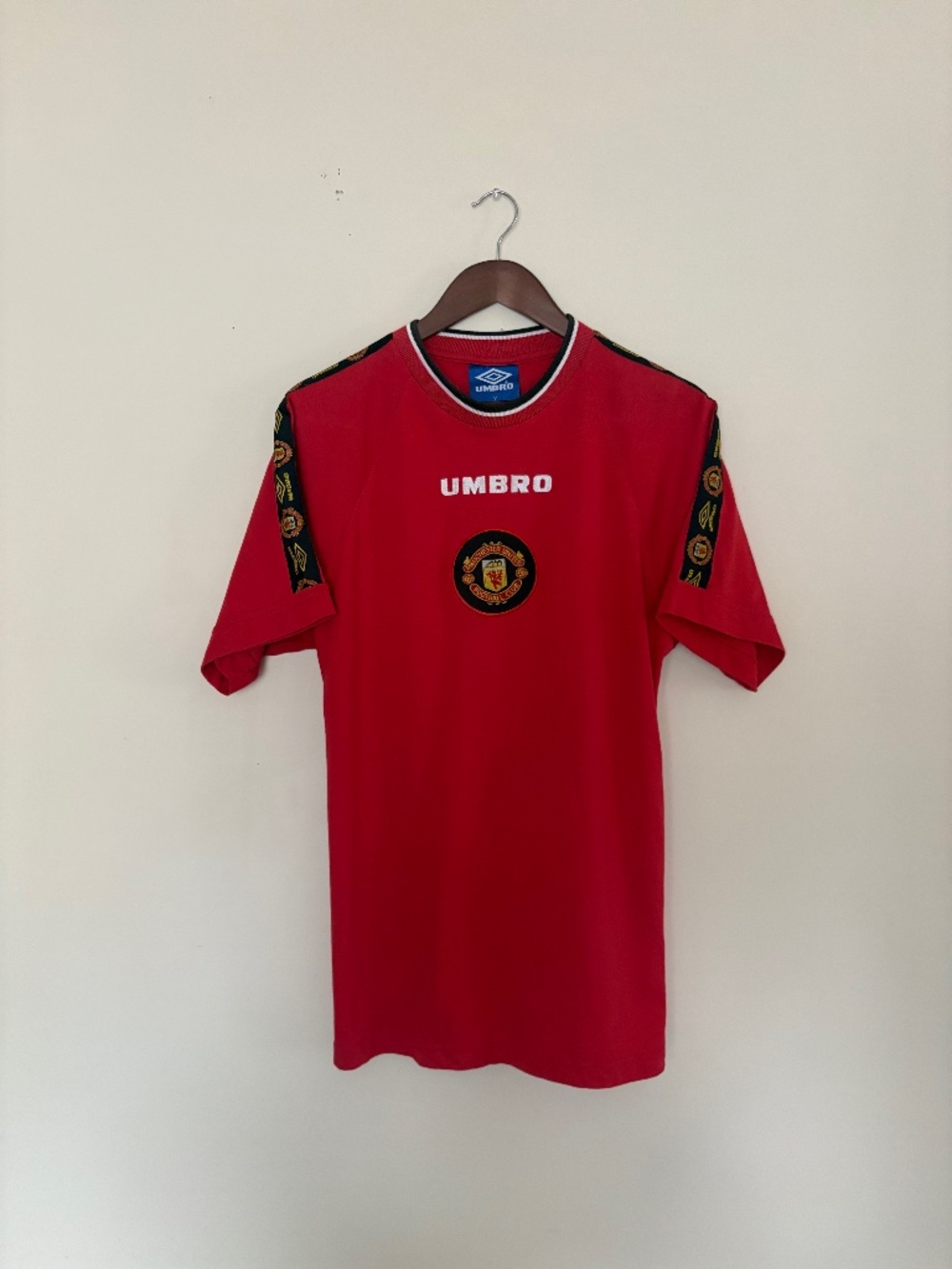 Manchester United Jersey Vintage Umbro 90s Training Top by Umbro Sharp sponsor